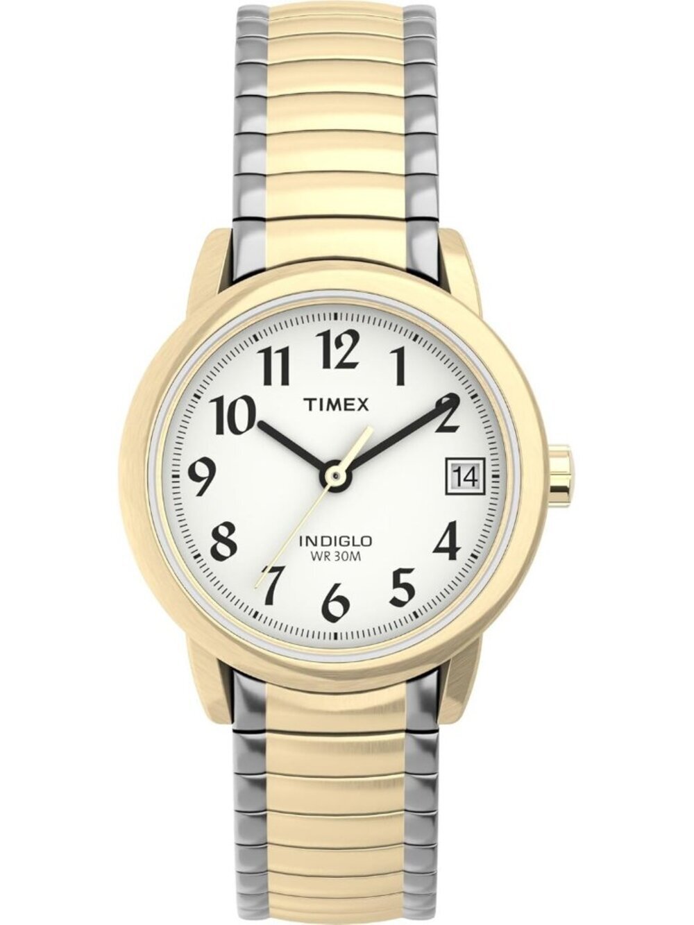 Women's Gold Silver Analog Quartz Easy Reader Adjustable Luminous Classic Watch
